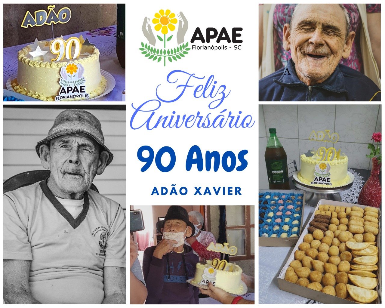 Aluno da APAE Florianópolis completa 90 anos