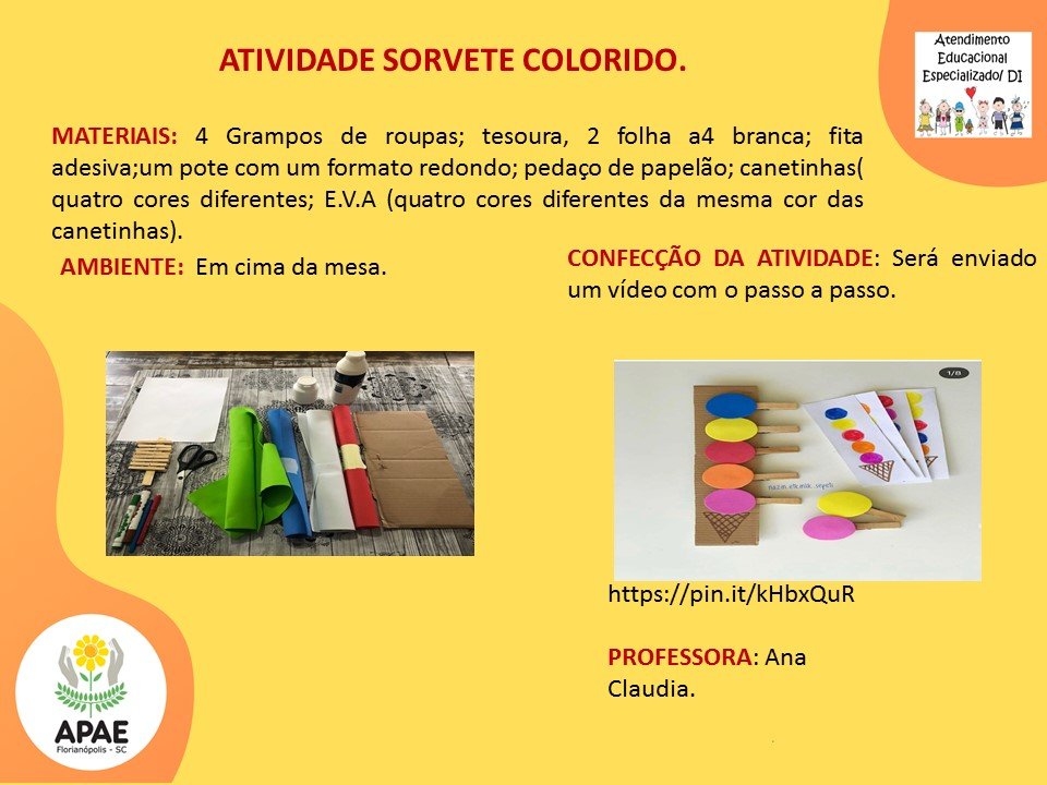 Atendimento Educacional Especializado - Sorvete Colorido