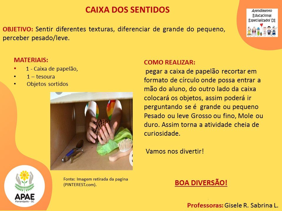 Atendimento Educacional Especializado - Caixa dos Sentidos