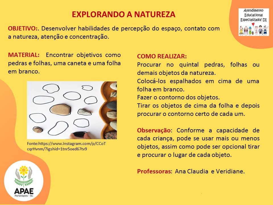 Atendimento Educacional Especializado - Explorando a Natureza