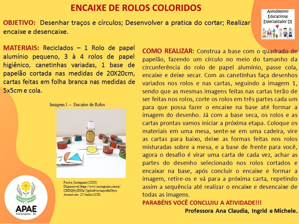 Atendimento Educacional Especializado - Encaixe de Rolos
