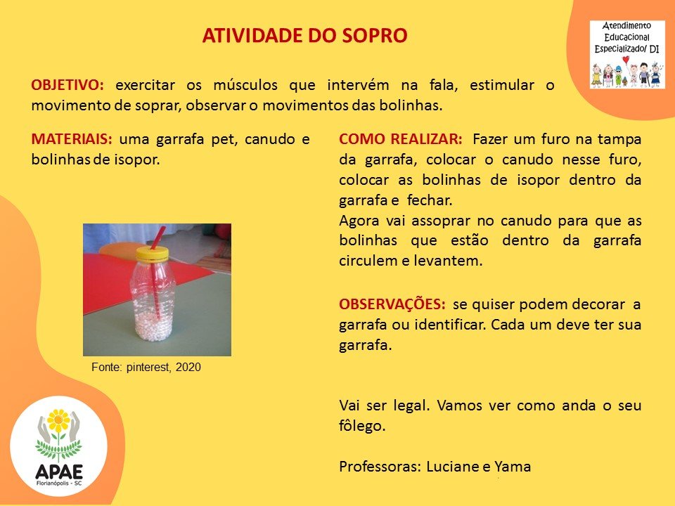 Atendimento Educacional Especializado - Atividade de Sopro