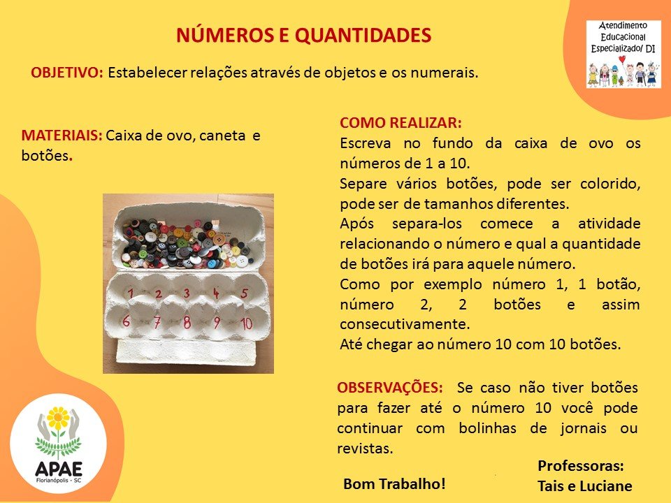 Atendimento Educacional Especializado - Números e Quantidades