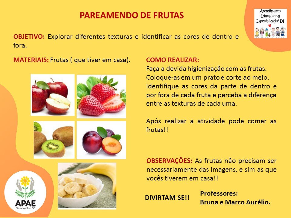 Atendimento Educacional Especializado - Pareamento de Frutas