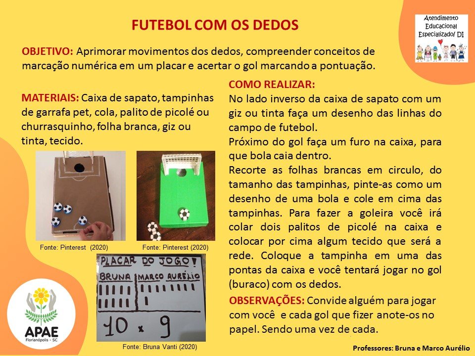 Atendimento Educacional Especializado - Futebol com Dedos