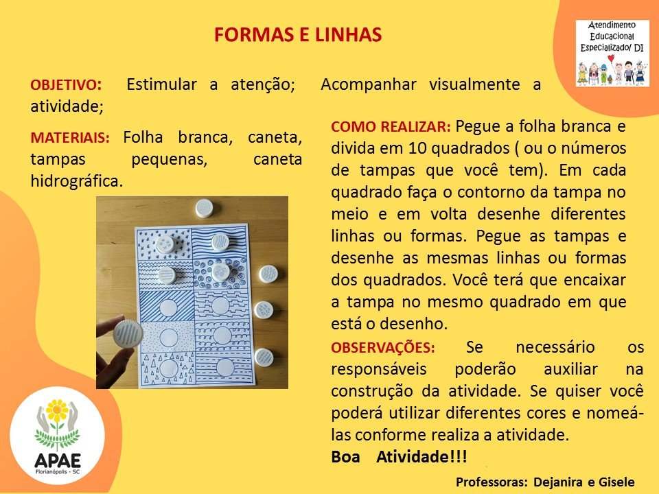 Atendimento Educacional Especializado - Linhas e Formas