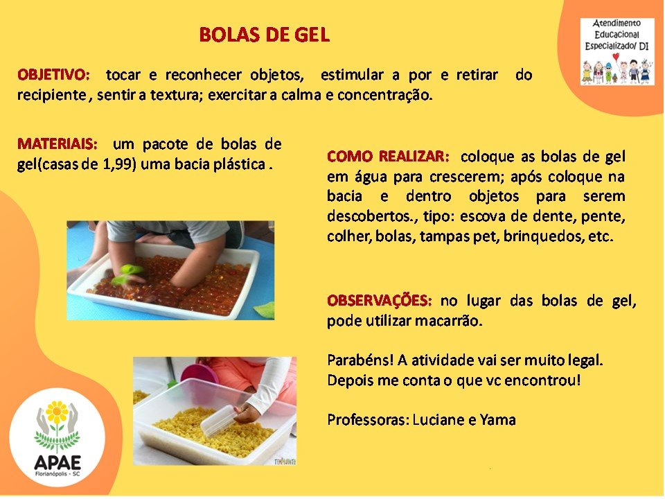 Bolas de Gel - Atendimento Educacional Especializado