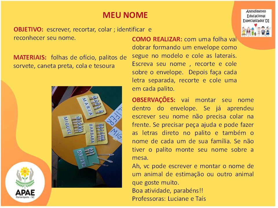 Meu Nome - Atendimento Educacional Especializado