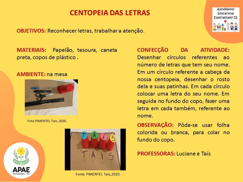 Atendimento Educacional Especializado - Centopeia das Letras
