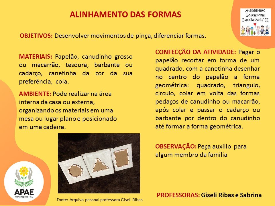 Atendimento Educacional Especializado - Alinhamento das Formas