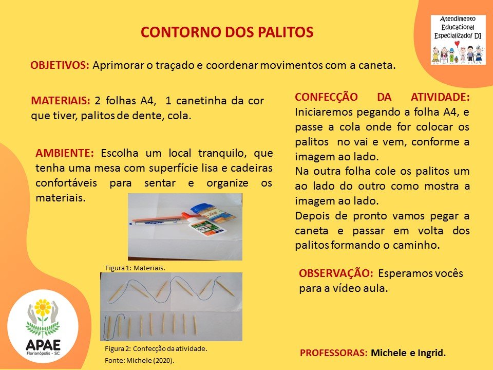Atendimento Educacional Especializado - Contorno dos Palitos