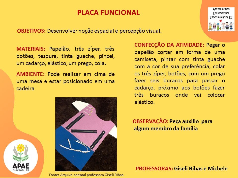 Atendimento Educacional Especializado - Placa Funcional