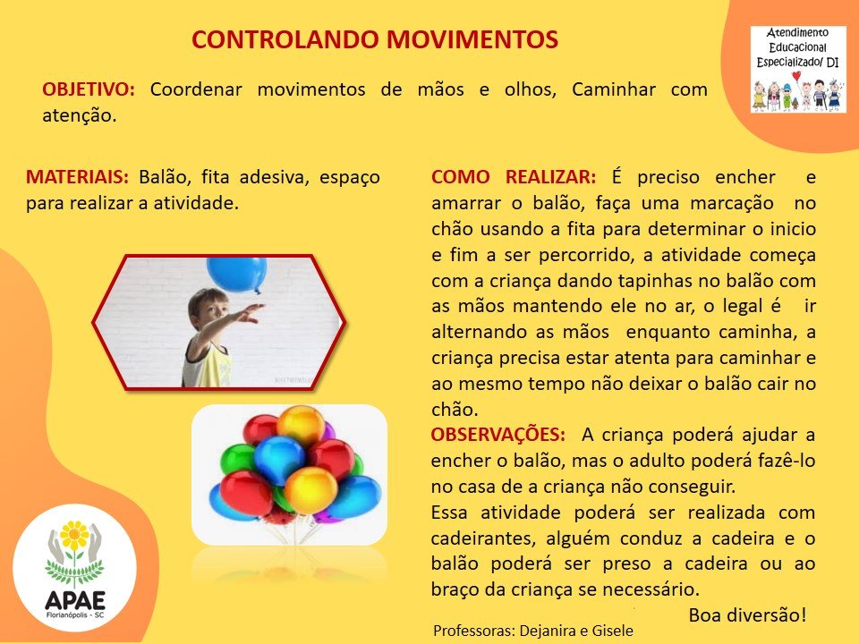 Controlando Movimentos - Atendimento Educacional Especializado
