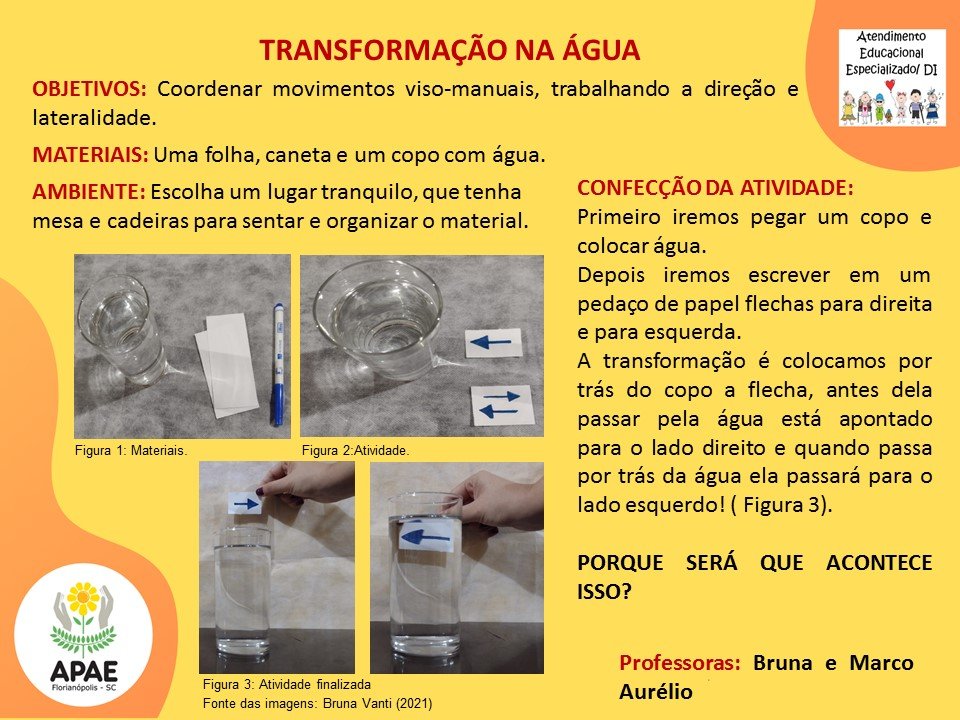 Atendimento Educacional Especializado - Transformação na Água