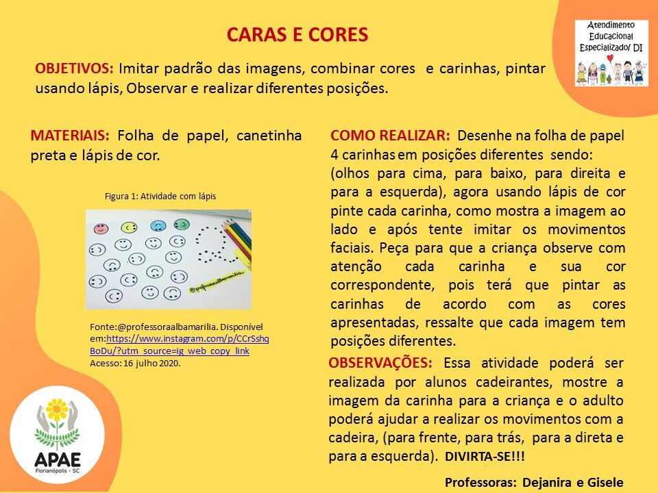 Atendimento Educacional Especializado - Caras e Cores