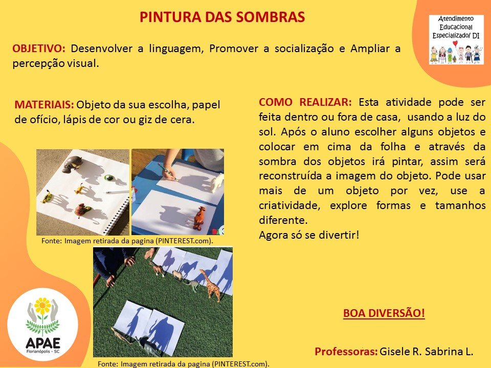 Atendimento Educacional Especializado - Pintura das Sombras