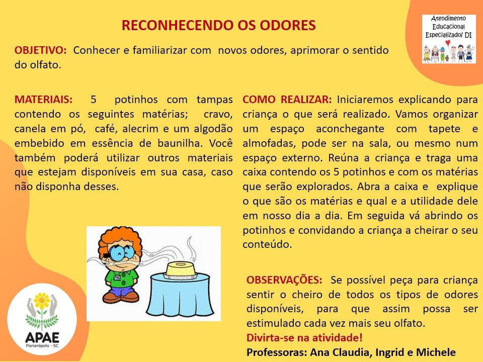 Reconhecendo os Odores - Atendimento Educacional Especializado