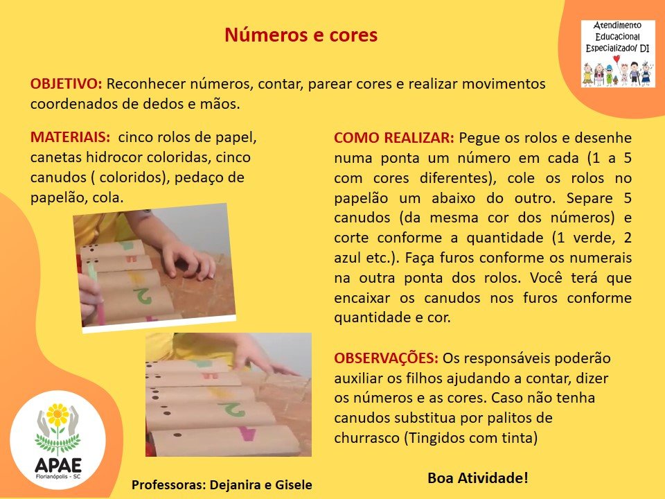 Números e cores - Atendimento Educacional Especializado