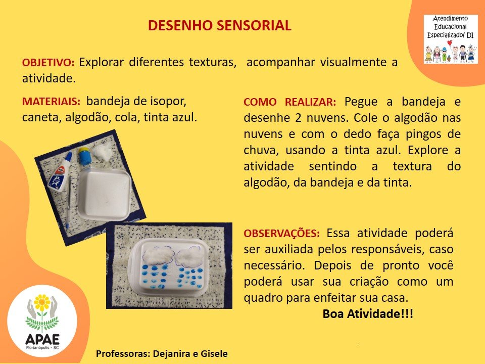 Desenho sensorial - Atendimento Educacional Especializado
