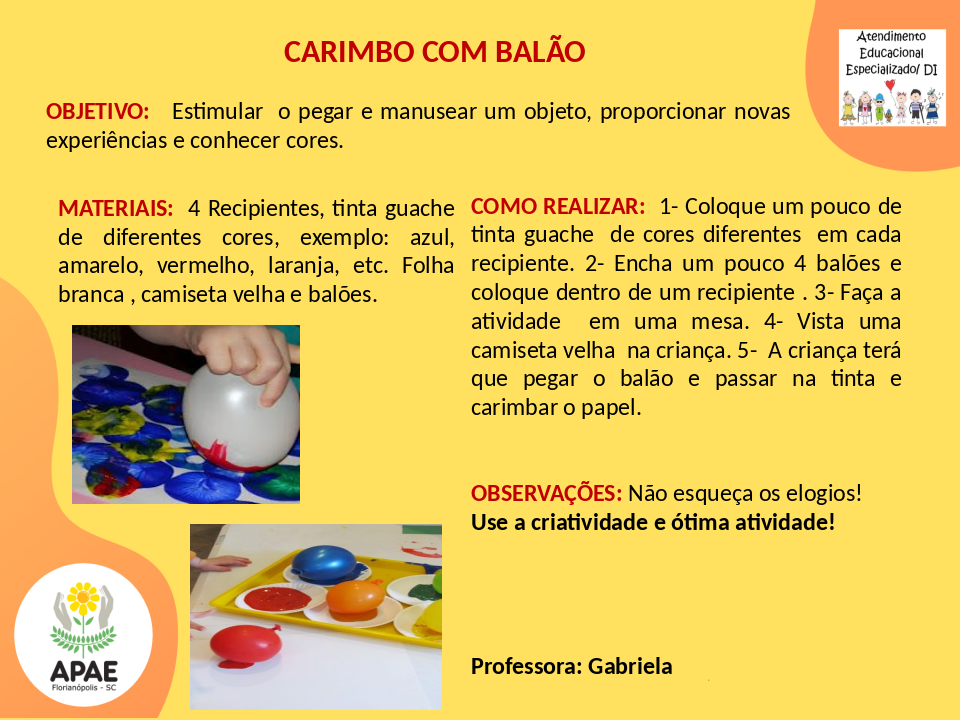  Carimbo com Balão - Estimulação Precoce 1