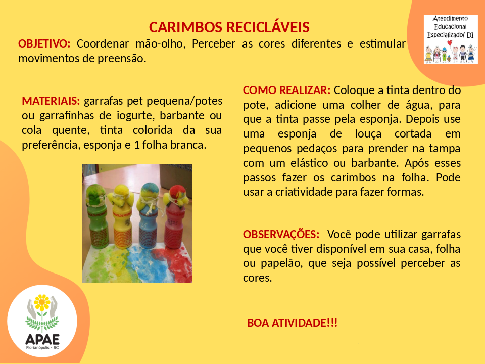 Carimbo Reciclável - Serviço Pedagógico Específico