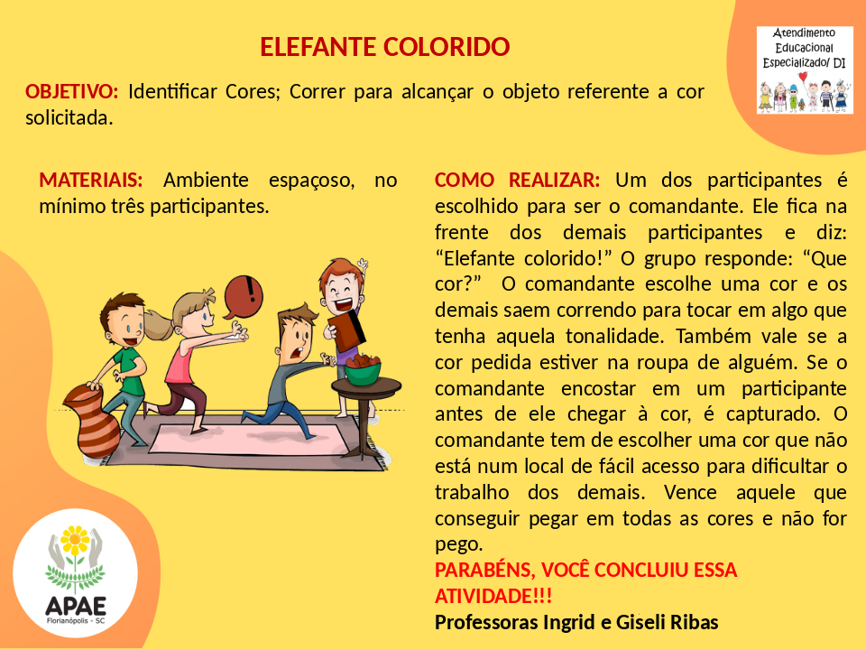 Elefante Colorido - Atendimento Educacional Especializado