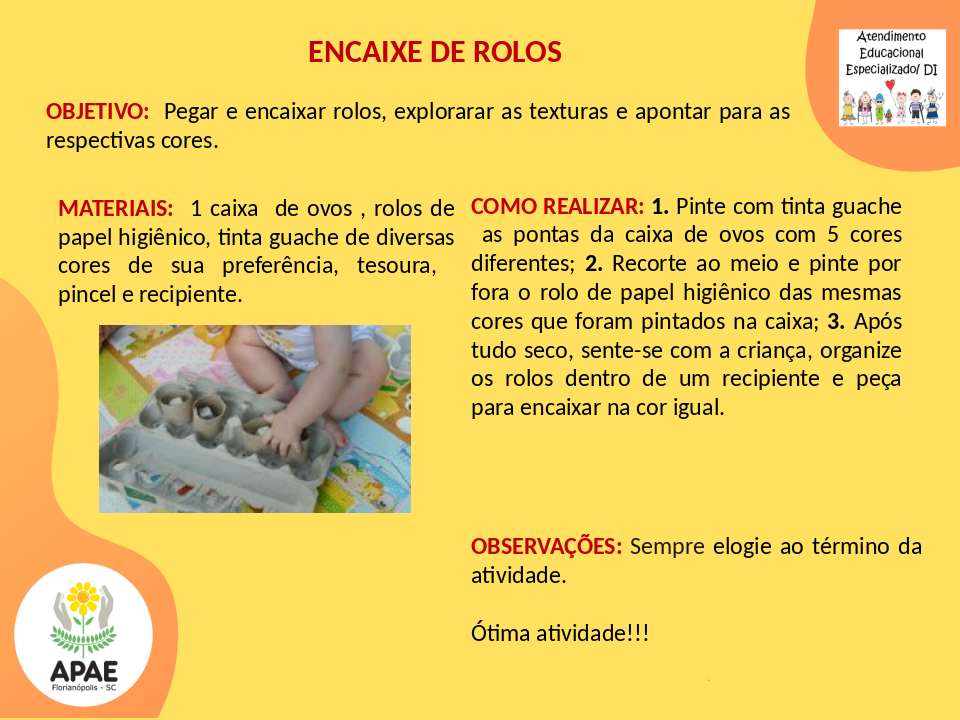Encaixe de Rolos - Estimulação Precoce