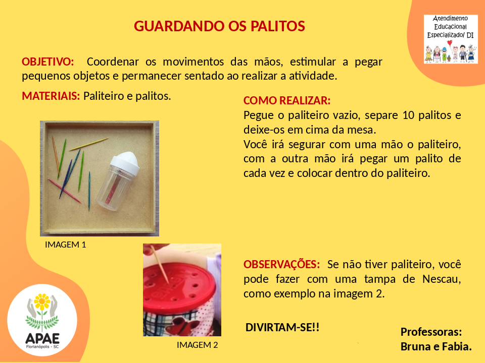 Guardar Palitos - Estimulação Precoce 2