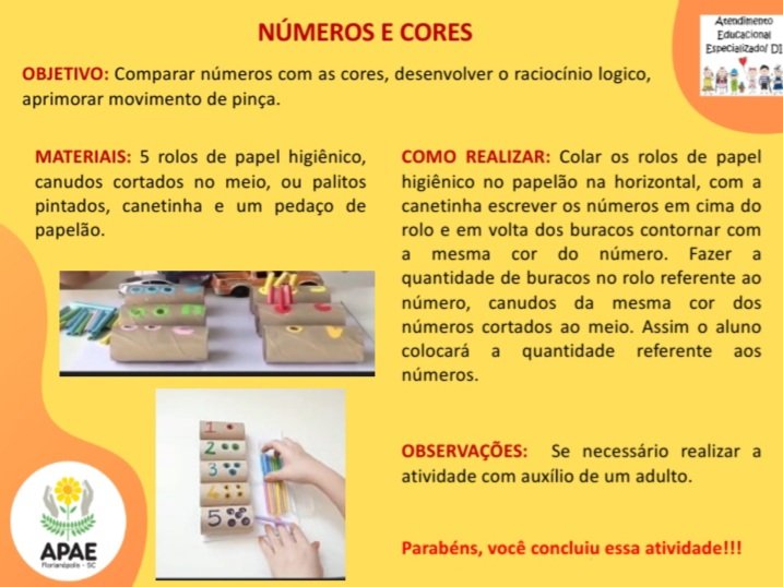 Números e Cores - Atendimento Educacional Especializado