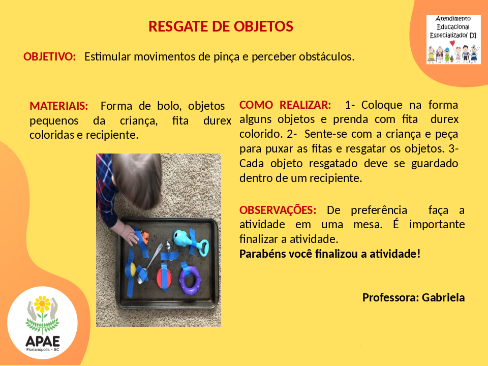 Resgate de objetos - Estimulação Precoce 1