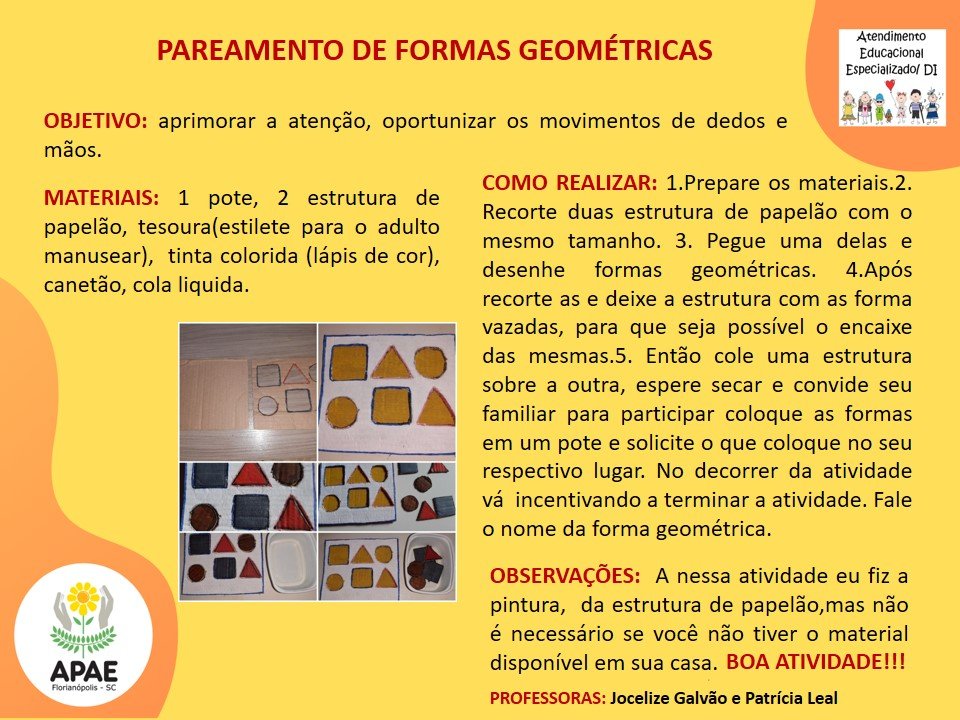  Formas Geométricas - Serviço Pedagógico Específico 