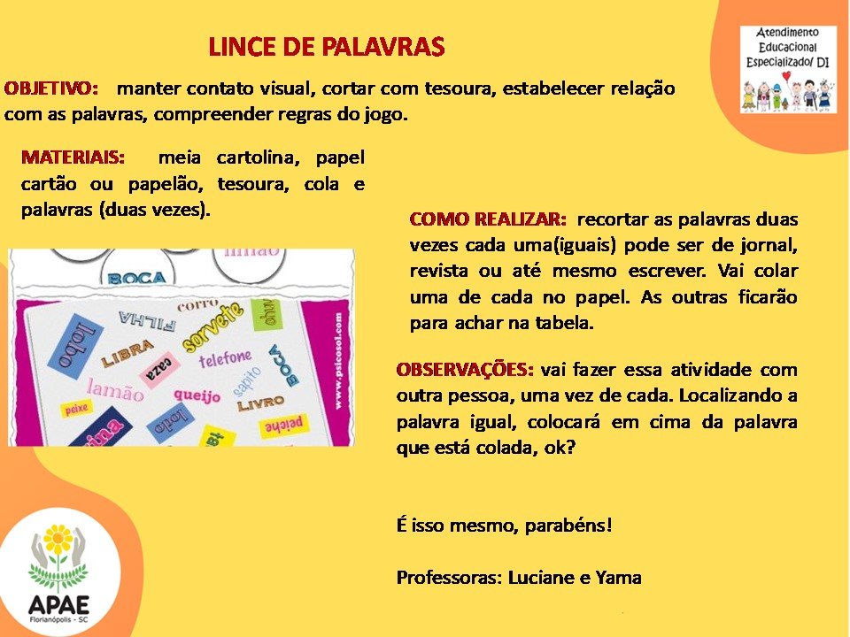 Lince de Palavras - Serviço Pedagógico Específico 