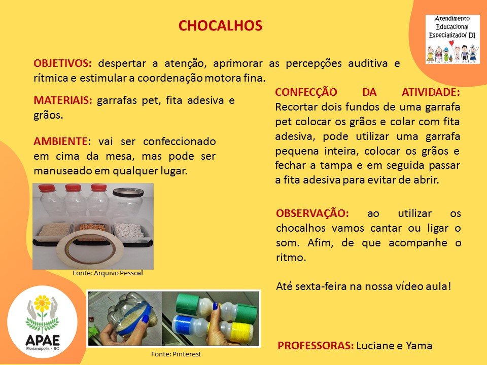 Serviço Pedagógico Específico - Chocalhos