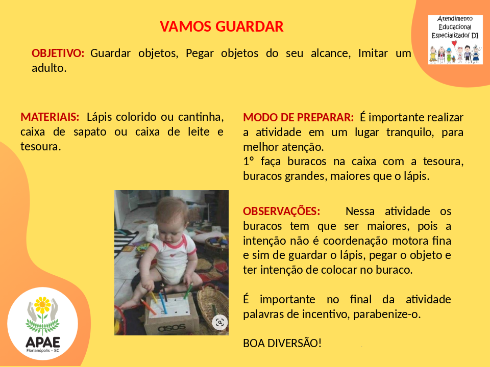 Vamos Guardar - Estimulação Precoce