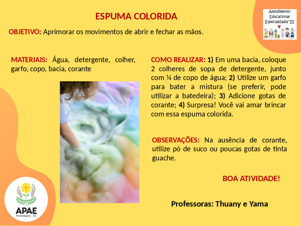 Espuma colorida - Estimulação Precoce 2