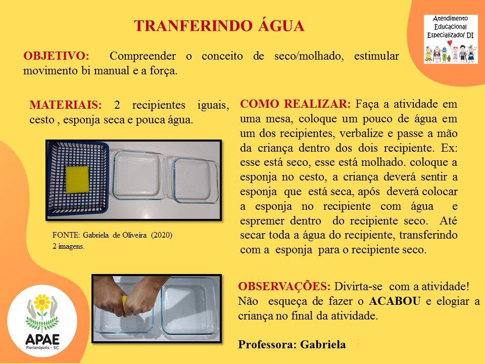 Estimulação Precoce 1 - Transferindo Água