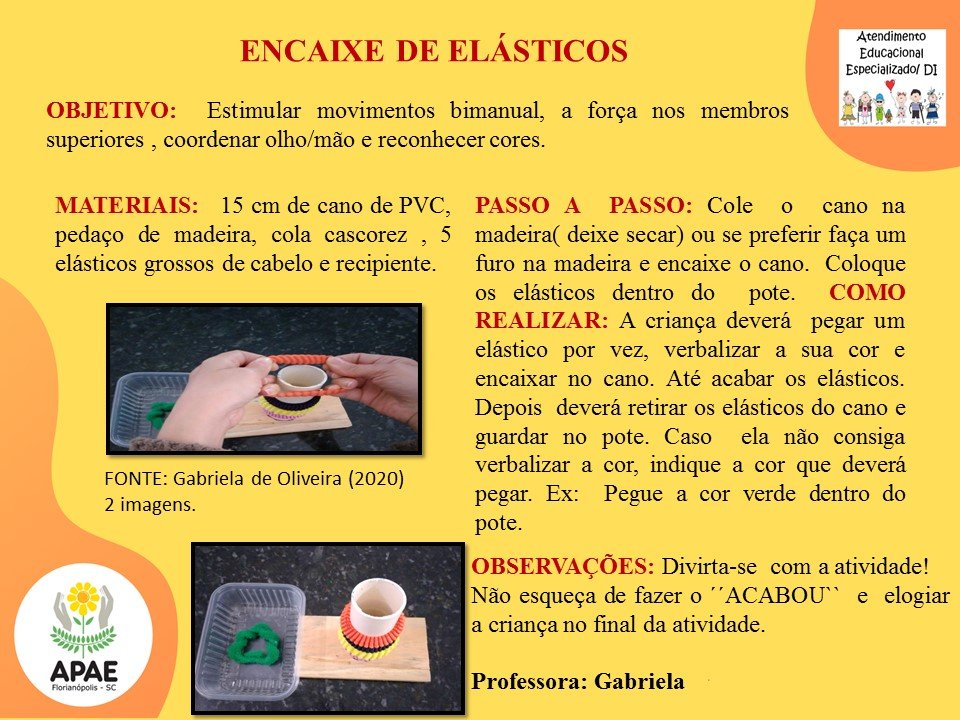 Estimulação Precoce 1 - Encaixe de Elástico