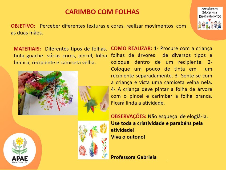  Carimbos com  Folhas - Estimulação Precoce 1