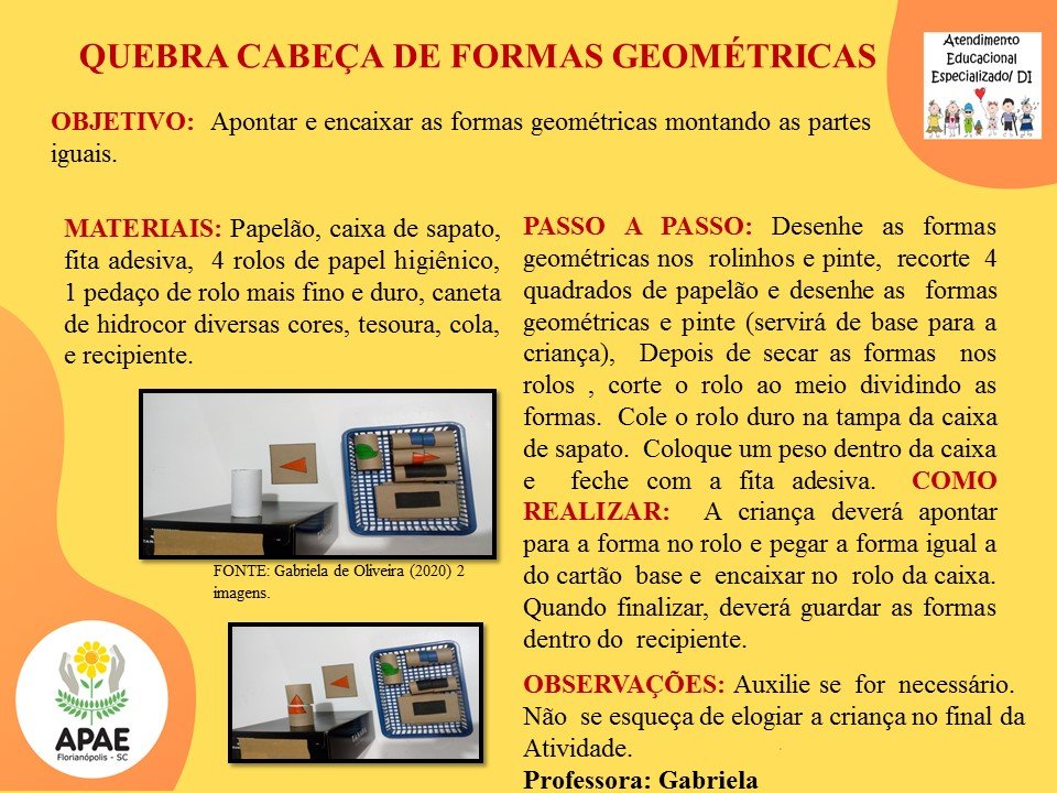 Estimulação Precoce 1 - Quebra Cabeça de Formas Geométricas