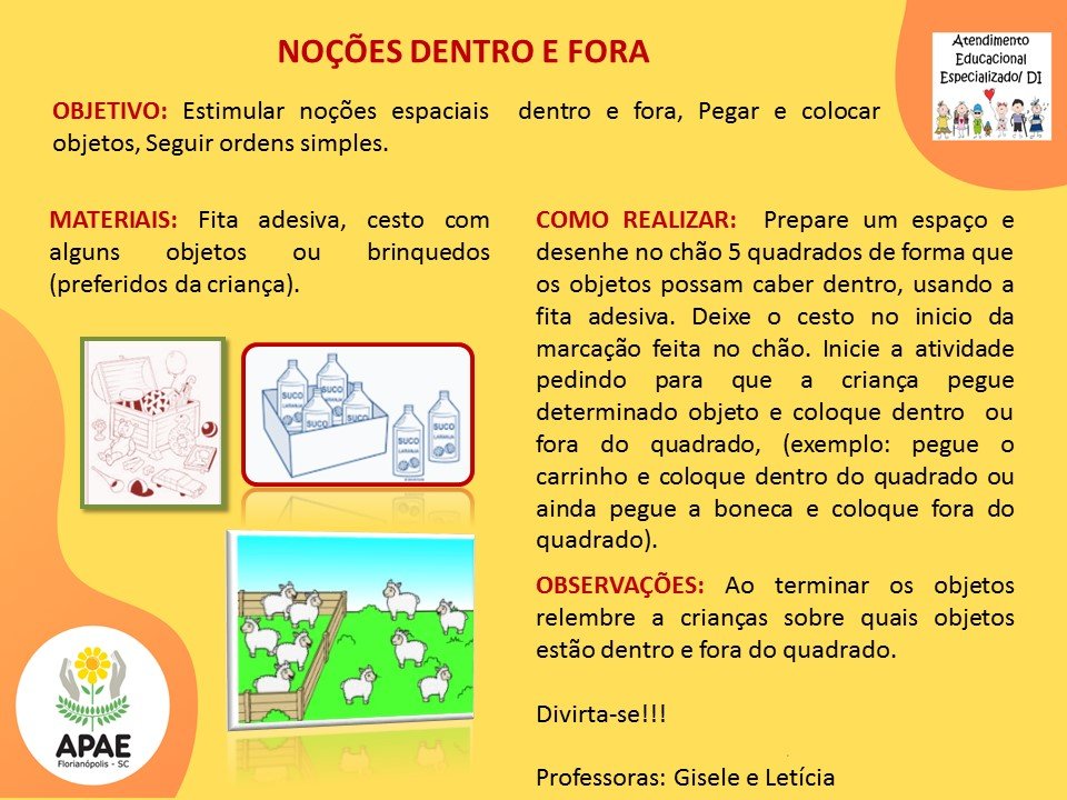Estimulação Precoce 2 - Noções Dentro e Fora