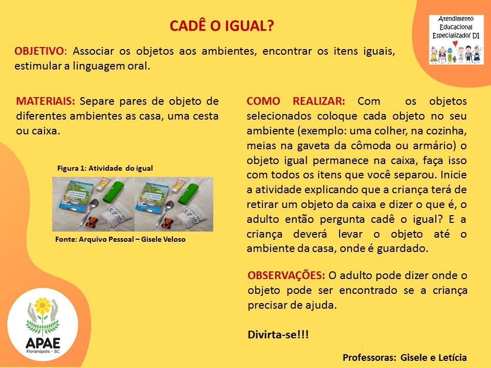 Estimulação Precoce 2 - Cadê o Igual