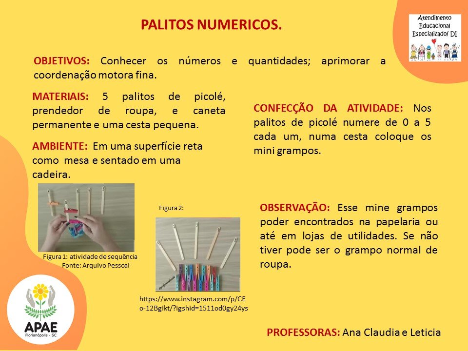 Estimulação Precoce 2 - Palitos Numéricos