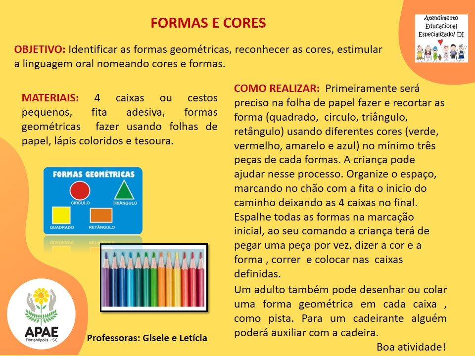 Formas e Cores - Estimulação Precoce 2