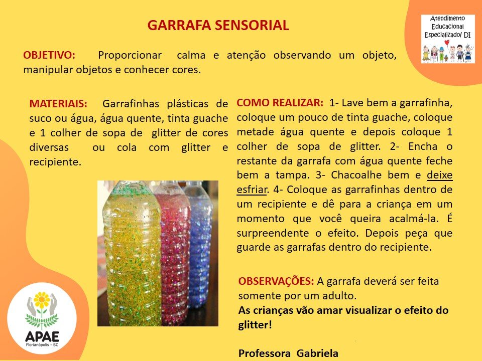 Garrafas Sensoriais - Estimulação Precoce 1