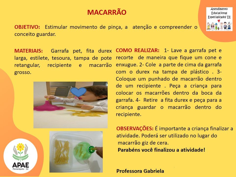 Macarrão - Estimulação Precoce 1