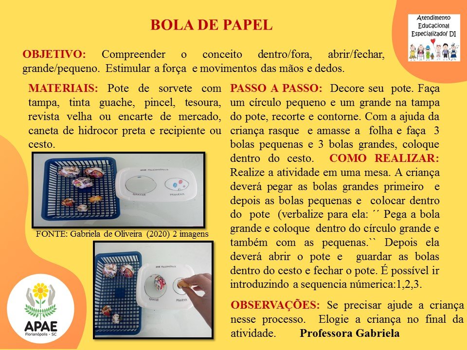 Estimulação Precoce 1 - Bola de Papel