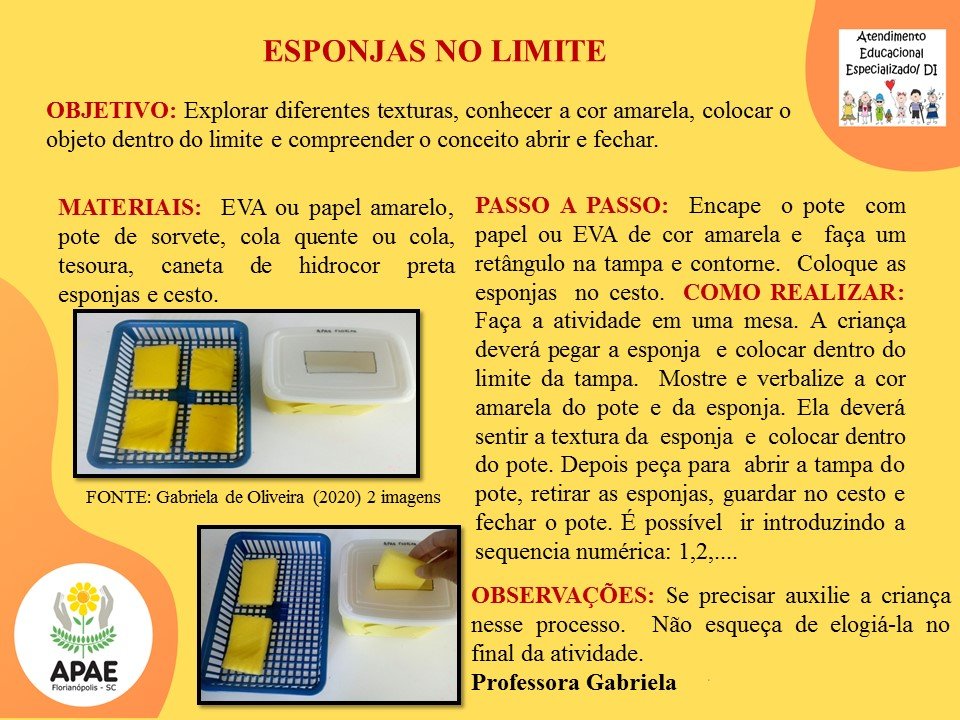 Estimulação Precoce 1 - Esponja no Limite