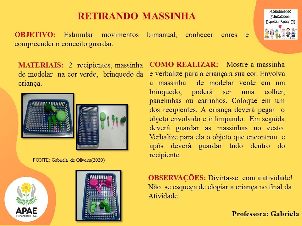 Estimulação Precoce 1 - Retirando Massinha