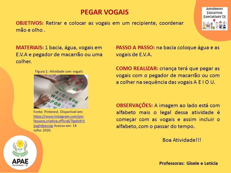Estimulação Precoce 2 - Pegar Vogais