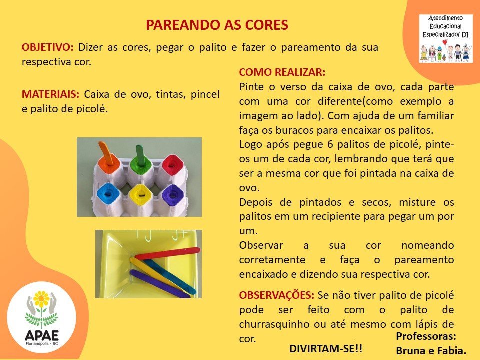  Palitos coloridos - Estimulação Precoce 2